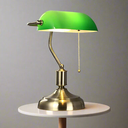 Garduru Glas Tischlampe – Elegantes klassisches Design mit Metallbasis (E27, 16-20W)