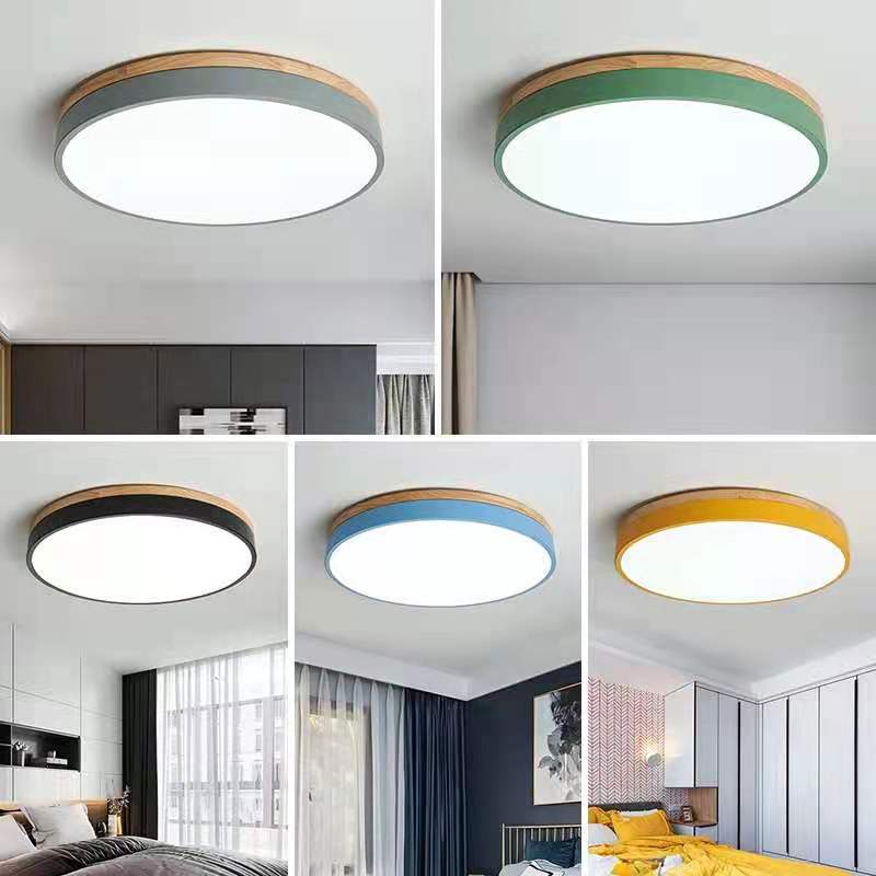 Deckenleuchte Modern Holz LED Aufbaustrahler