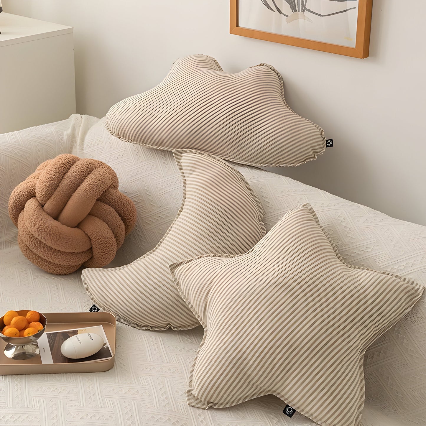 Garduru Kissen - Dekoratives Streifenkissen Soft Cushion