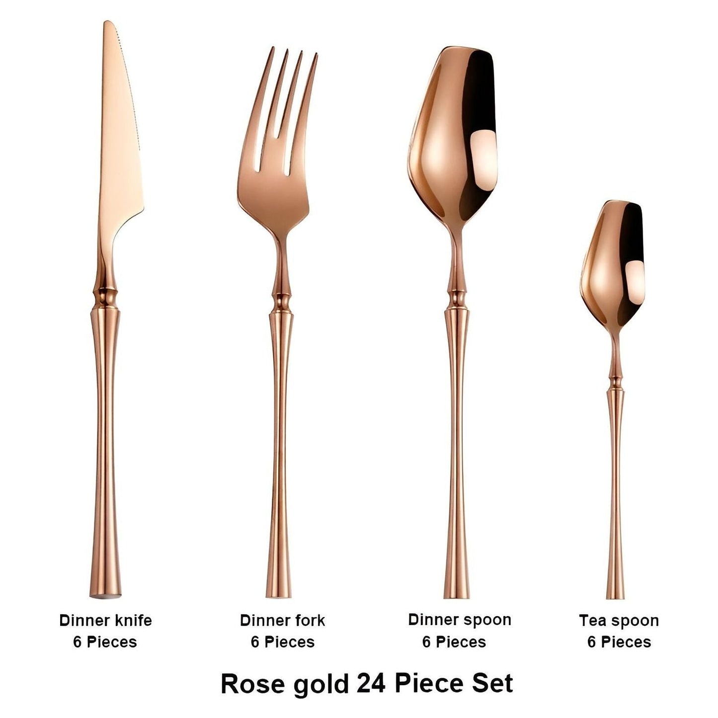 Garduru Besteckset - Edelstahl Spülmaschinenfestes Besteckset 5 set