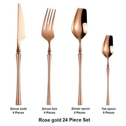 Garduru Besteckset - Edelstahl Spülmaschinenfestes Besteckset 5 set