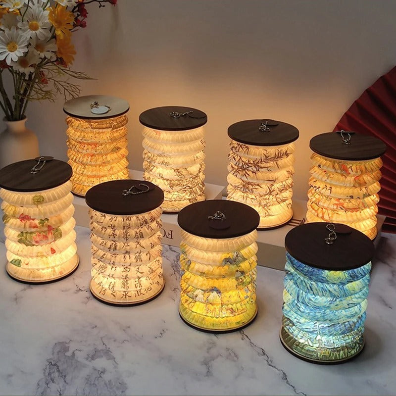 Zusammenklappbare Laterne mit warmem LED-Licht | GlowFold