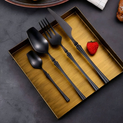 Garduru Besteckset - Edelstahl Spülmaschinenfestes Besteckset 5 set