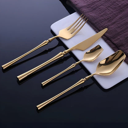 Garduru Besteckset - Edelstahl Spülmaschinenfestes Besteckset 5 set