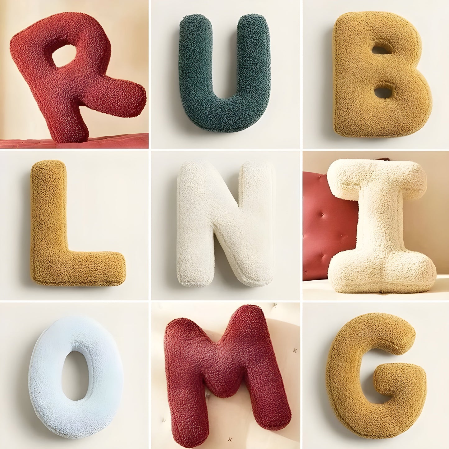 Garduru Kissen – Weiches Alphabet Sofa Wurfkissen