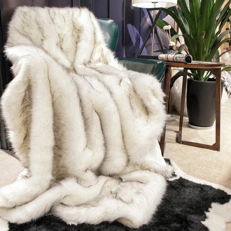 Garduru Faux Foxfur-Wurfdecke – Eleganz & Komfort für Ihr Zuhause