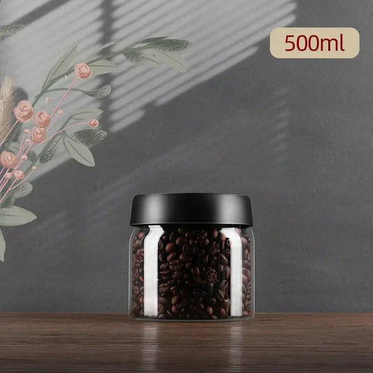 Luftdichter Glas-Kaffeebohnenspeicher mit aromasicherndem Deckel für maximale Frische