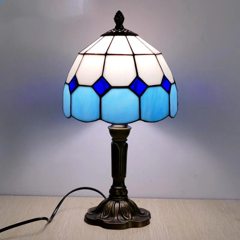 Garduru LED Tischlampe im Tiffany-Stil | Vintage Barock Design | Dekorative Leselampe