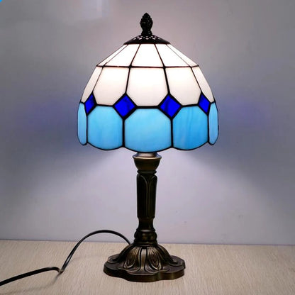 Garduru Barock LED Tischlampe E27 - Vintage Tiffany Glas