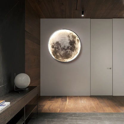 Garduru 3D LED Mond & Erde Lampe | Decken- & Wandleuchte | Atmosphärische Beleuchtung | Modernes Design | Deko für Zuhause