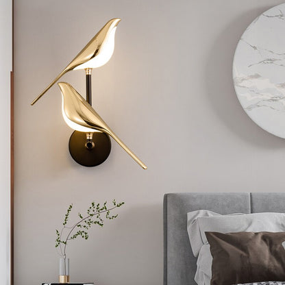 Garduru Moderne LED Wandleuchte | Vogel Design Wandlampe | Einzigartiges Dekorlicht für Zuhause