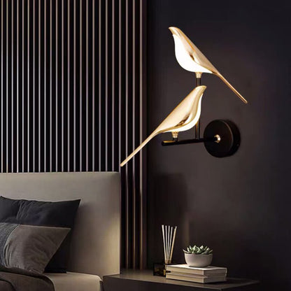 Garduru Moderne LED Wandleuchte | Vogel Design Wandlampe | Einzigartiges Dekorlicht für Zuhause