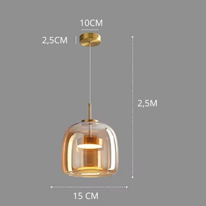 Garduru – Hängelampe aus reinem Glas