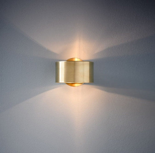 Goldene LED-Wandleuchte Ringo