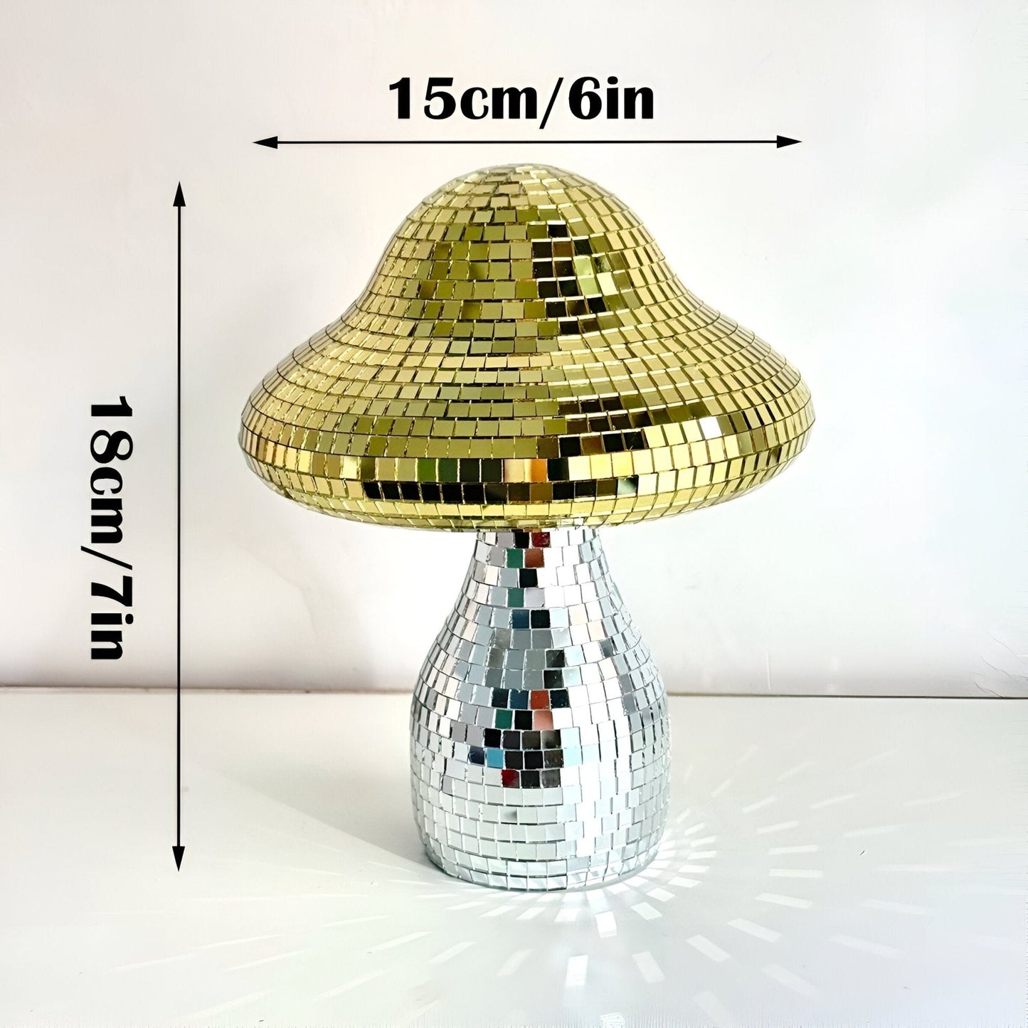 Spiegelnde Disco-Pilz-Dekoration