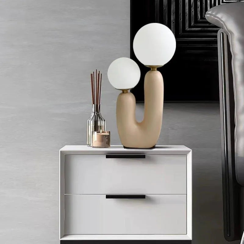 Nordique Glow - Moderne Glastischlampe
