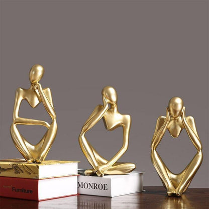 ArtMind – Minimalist Denker Skulptur mit moderner Eleganz