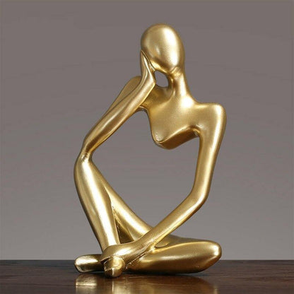 ArtMind – Minimalist Denker Skulptur mit moderner Eleganz