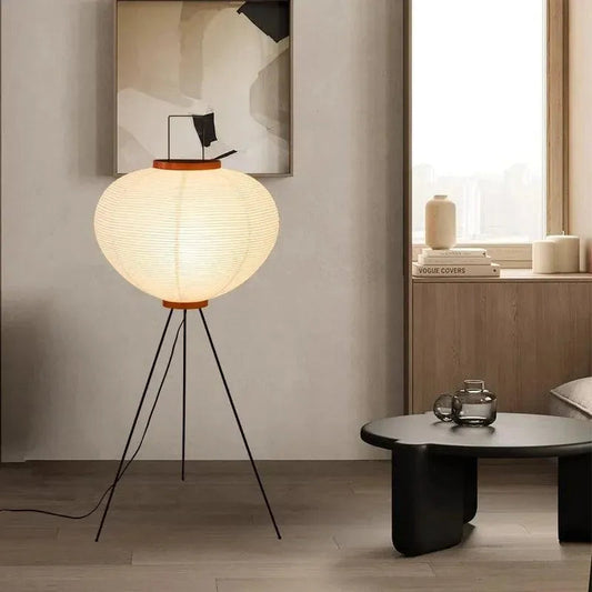 Moderne japanische Stativ hohe Stehlampe │ Minimalistische Vintage Stehlampe