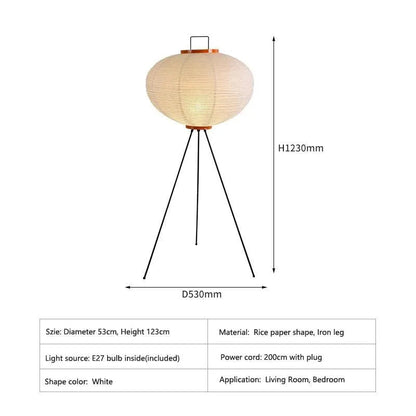 Moderne japanische Stativ hohe Stehlampe │ Minimalistische Vintage Stehlampe