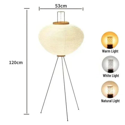 Moderne japanische Stativ hohe Stehlampe │ Minimalistische Vintage Stehlampe
