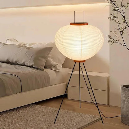 Moderne japanische Stativ hohe Stehlampe │ Minimalistische Vintage Stehlampe