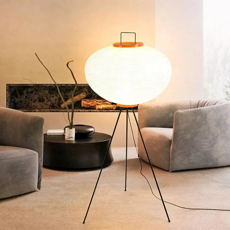 Moderne japanische Stativ hohe Stehlampe │ Minimalistische Vintage Stehlampe