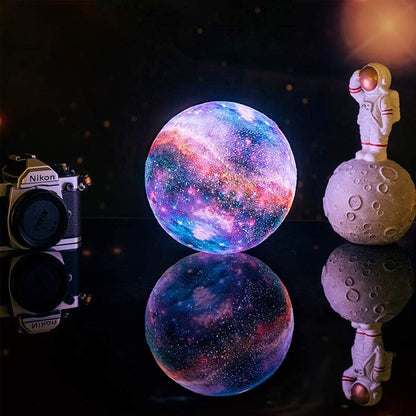 Garduru Galaxy Moon Lamp | 3D-Druck LED Mondlampe  | Farbwechsel | Touch & USB-Aufladung | Stimmungslicht für Zuhause