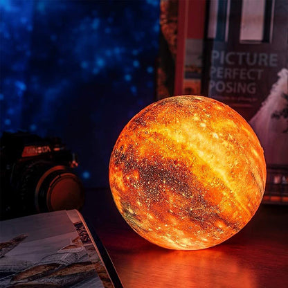 Garduru Galaxy Moon Lamp | 3D-Druck LED Mondlampe  | Farbwechsel | Touch & USB-Aufladung | Stimmungslicht für Zuhause