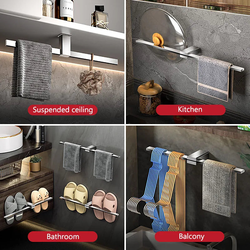 Beweglicher Handtuchständer Handtuchhalter Handtuchhalter Wandmontiert Handtuchstange