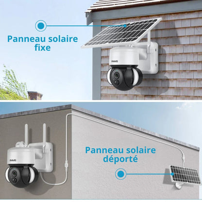 SoliGuard Überwachungskamera – Solar, HD, Bewegungserkennung, Nachtsicht, motorisierte Drehkuppel