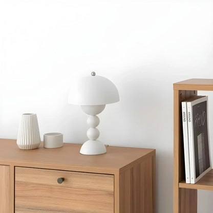 Moderne geometrische Tischlampe - Stilvolles skandinavisches Design mit buntem Fuß