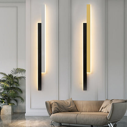 Wandleuchte moderne schwarze acrylstreifenlampe
