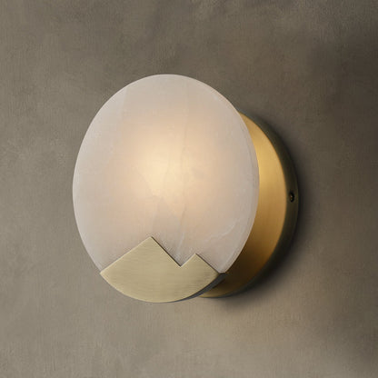 Wandlampe LED Nordic Minimalistisch - Lampe aus Marmor und Messing mit Dimmer