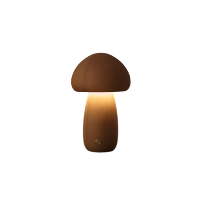 Garduru Holz-Pilz Tischlampe