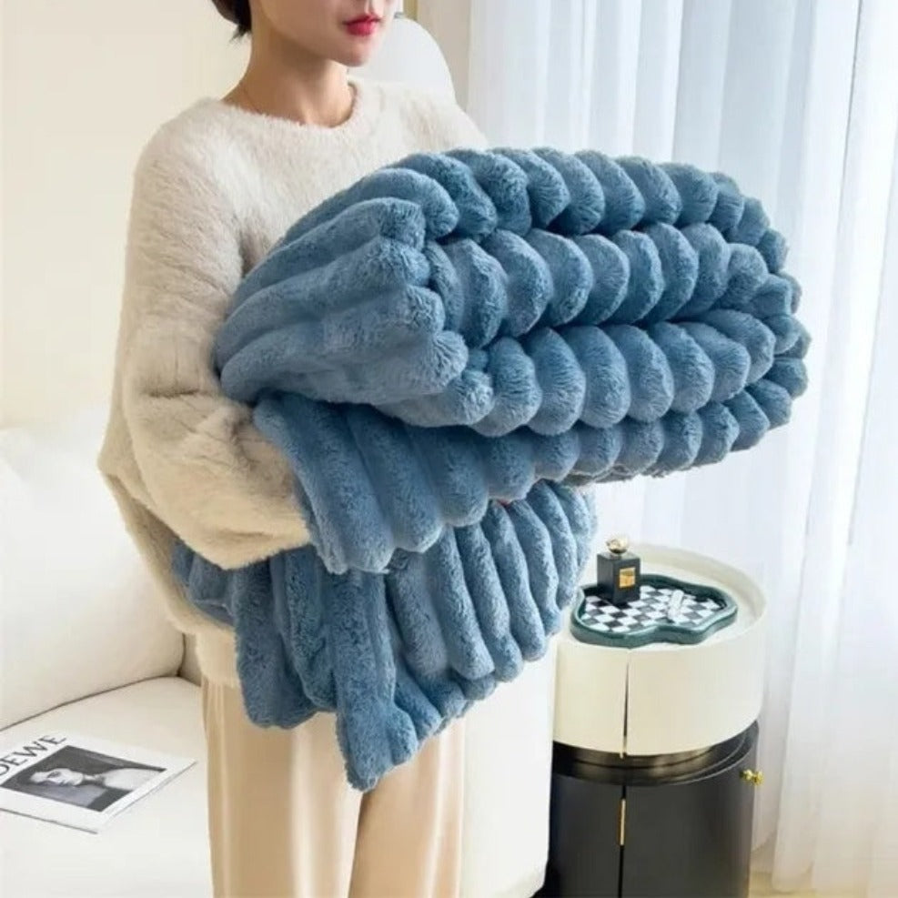 CozyLuxe – Ultra-weiches geripptes Decke für Wärme und Komfort