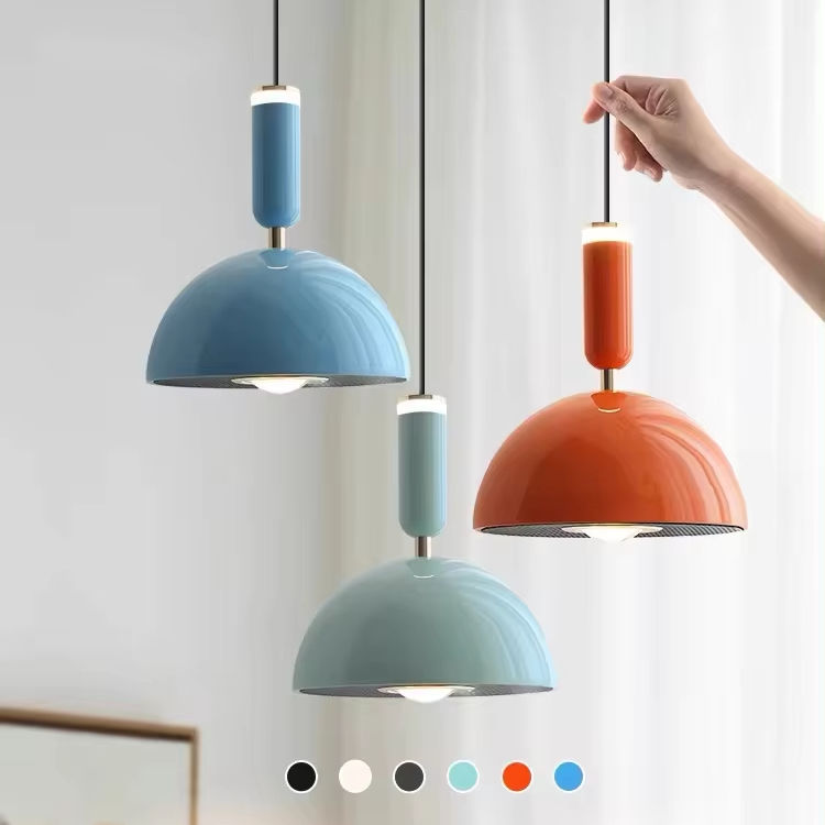 Suspension LED Nordic Macaron - Moderne Lampe aus Aluminium und Acryl