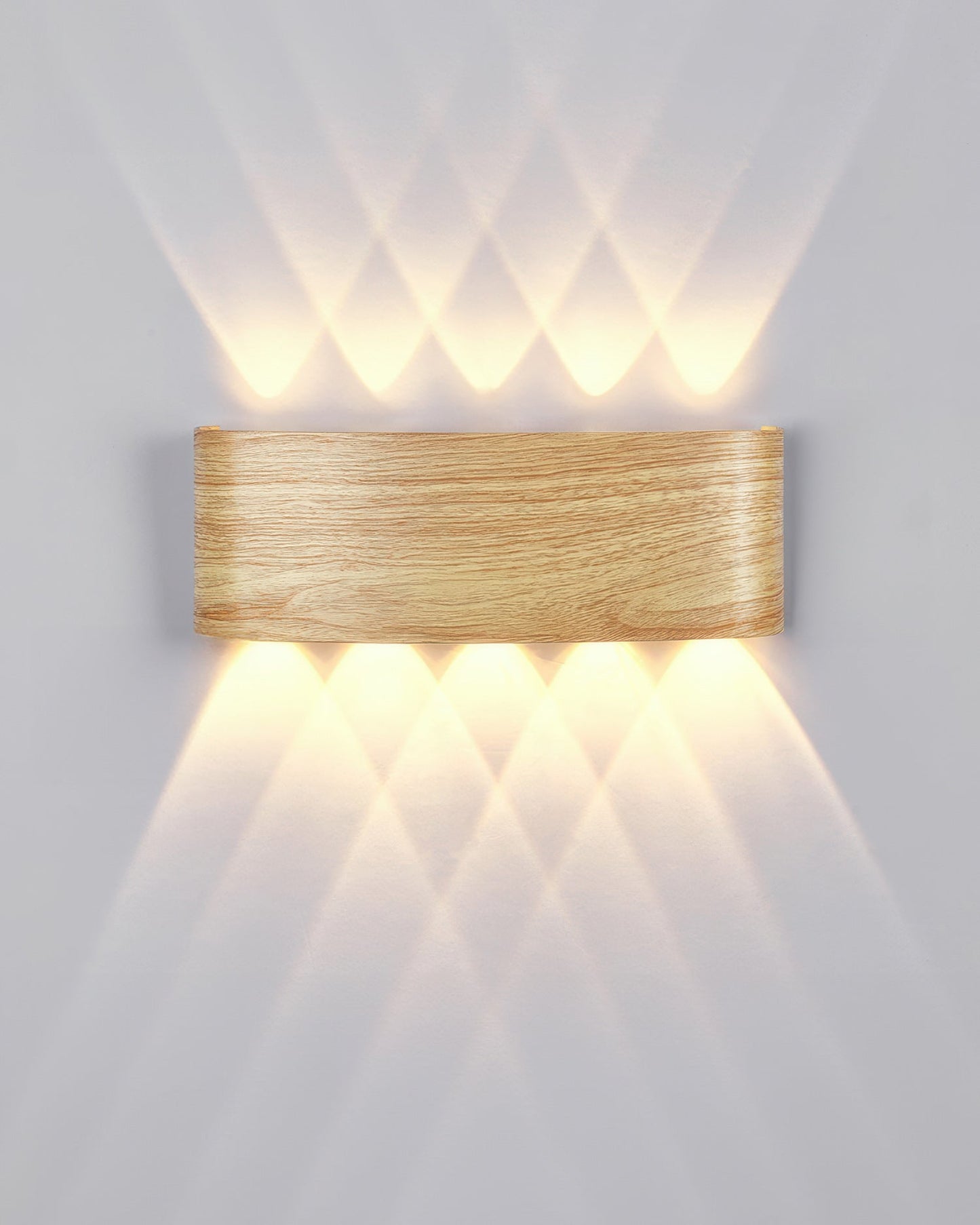 Lumina LED-Wandleuchte mit Holzmaserung