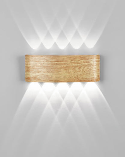 Lumina LED-Wandleuchte mit Holzmaserung