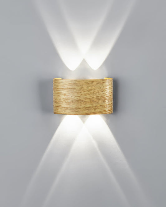 LumiCraft – Luxus Wandlampe mit Holzmaserung für eine zeitlose Atmosphäre