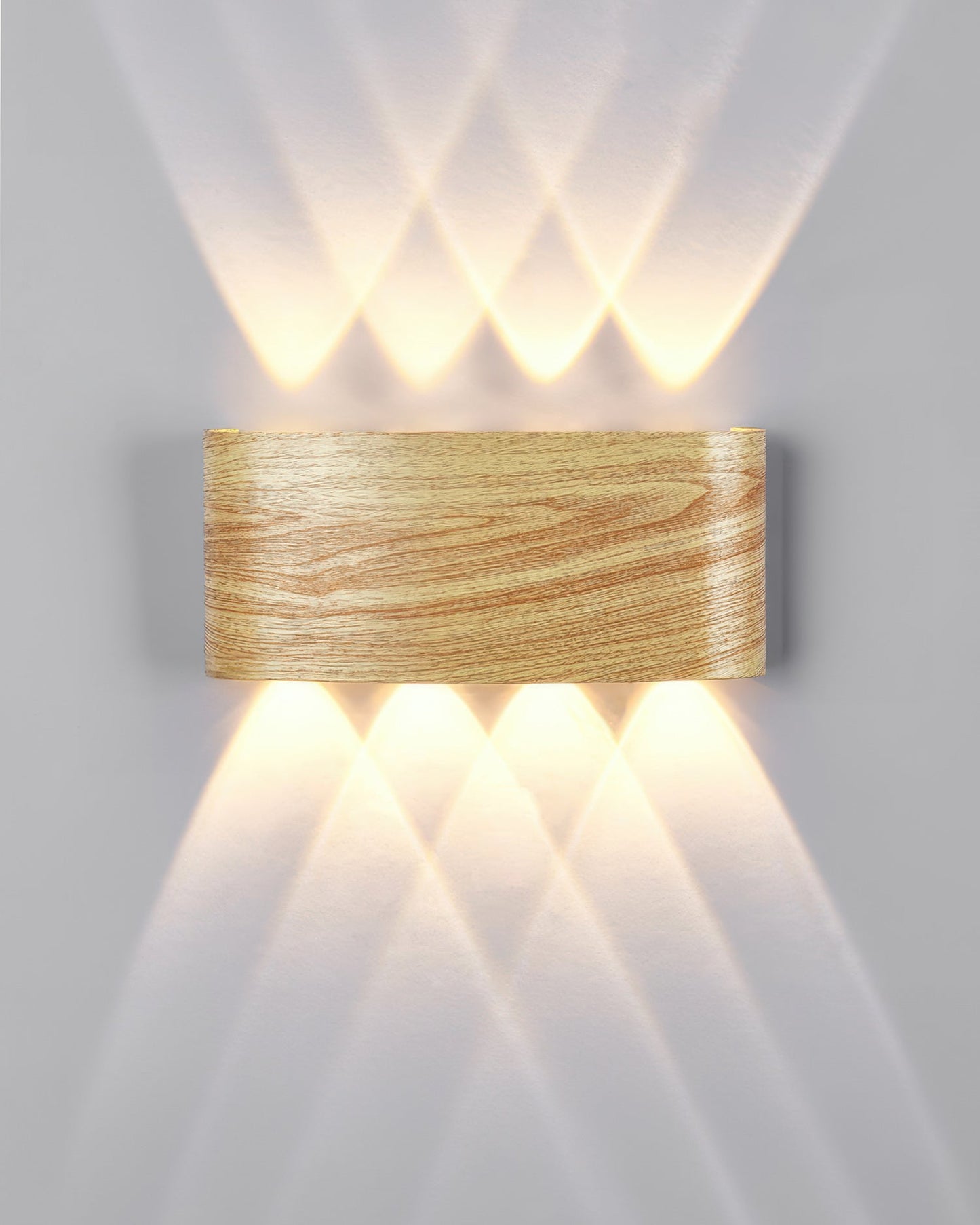 Lumina LED-Wandleuchte mit Holzmaserung