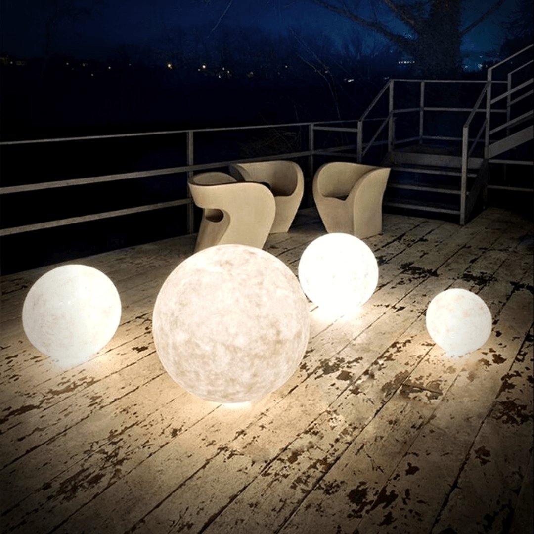 Garduru Mondlampe | 3D-gedrucktes LED Stimmungslicht | Kabellos | Dimmbare Nachtlampe | Deko für Zuhause