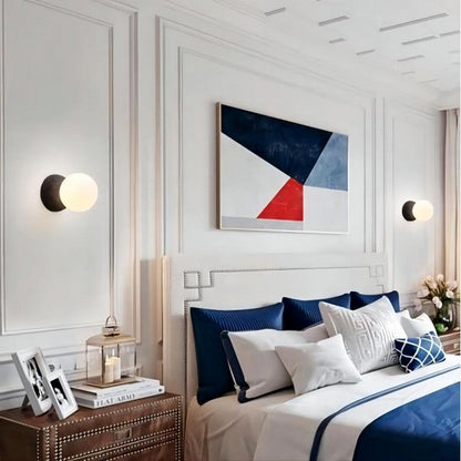 Aufhängung Origo – Geometrisches Design aus Zement, Vulkangestein und Opalglas