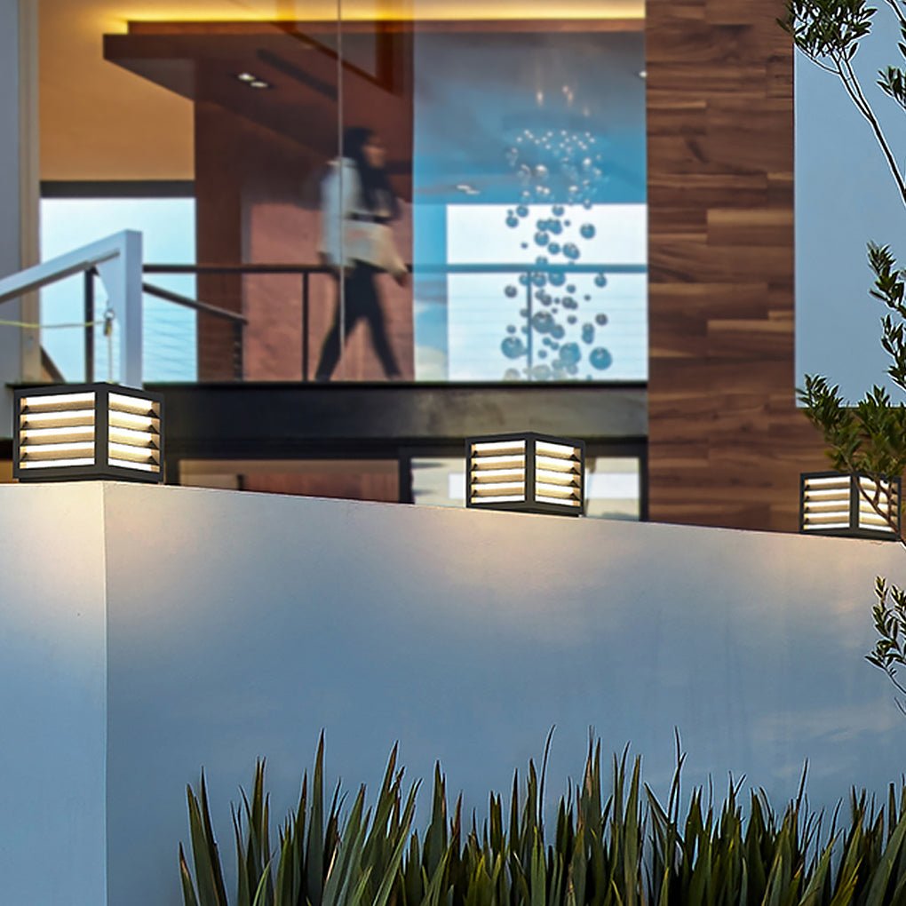 Außen Garten Post Licht mit Solar LED