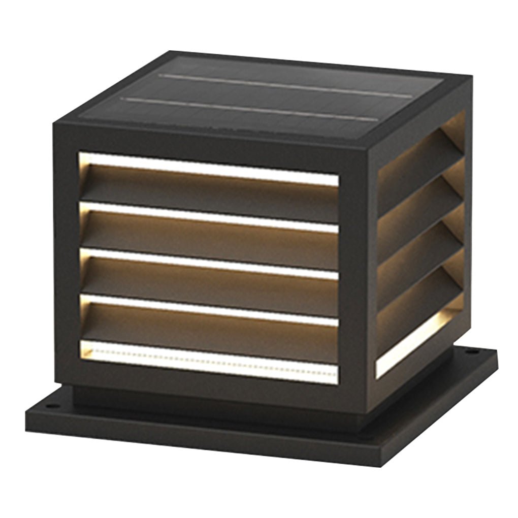 Außen Garten Post Licht mit Solar LED