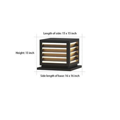 Außen Garten Post Licht mit Solar LED