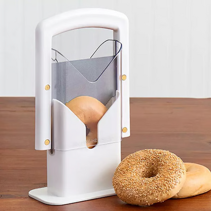 Luxora Edelstahl Bagelschneider für kleine und große Bagels