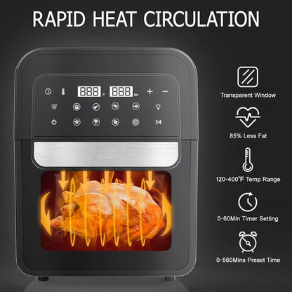 8-in-1 Digitaler Luftfritter mit digitalem Touchscreen