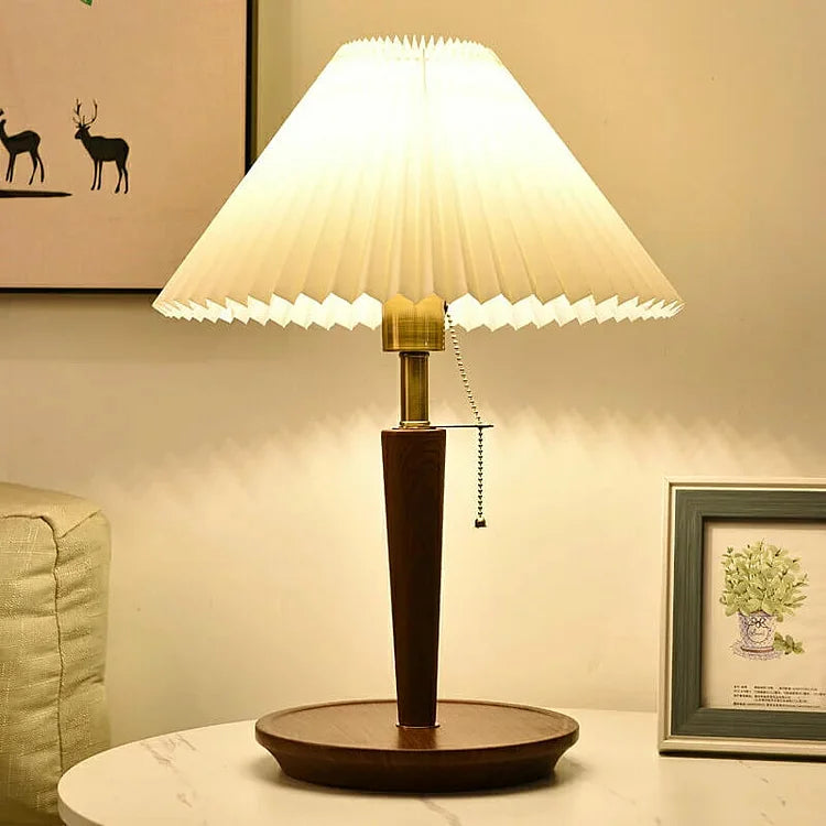 Garduru Faltbare Holz Tischlampe – Zeitlose Eleganz mit warmem Licht