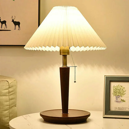 Garduru Faltbare Holz Tischlampe – Zeitlose Eleganz mit warmem Licht